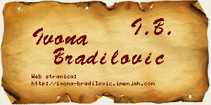 Ivona Bradilović vizit kartica
